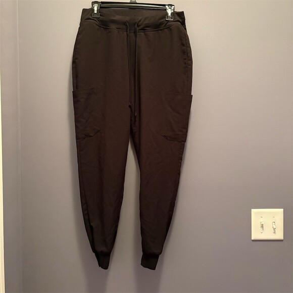 Mandala Pants - Mandala Jogger Pants Unisex Size M Black Elastic Waist Cargo